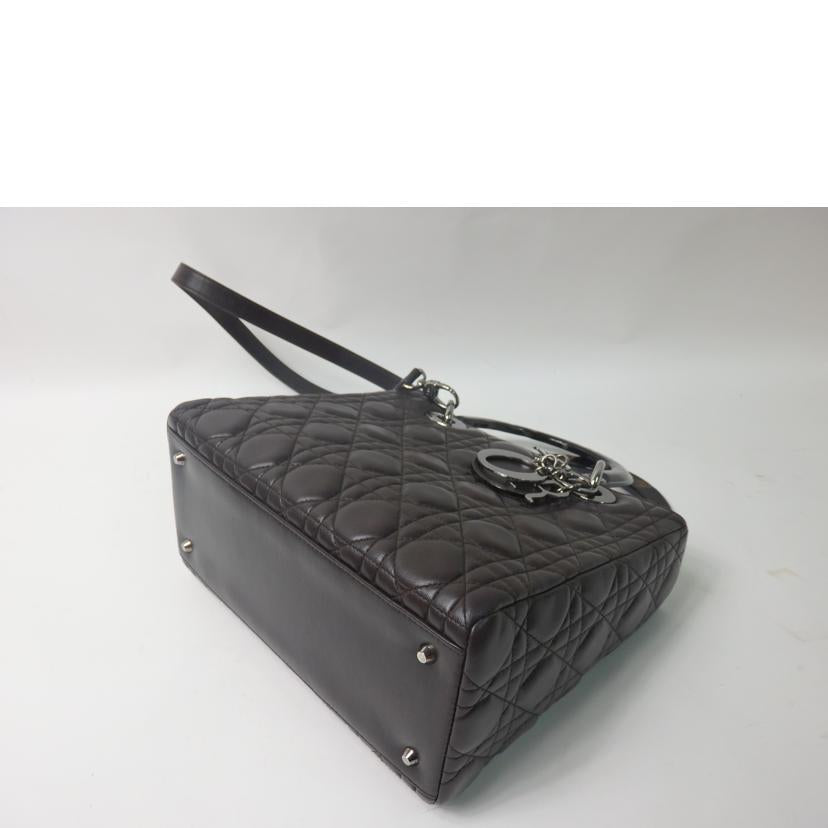 Dior ディオール/レディディオール・カナージュ/ラムスキン/和柄/ダークブラウン//MA-0969/ABランク/84