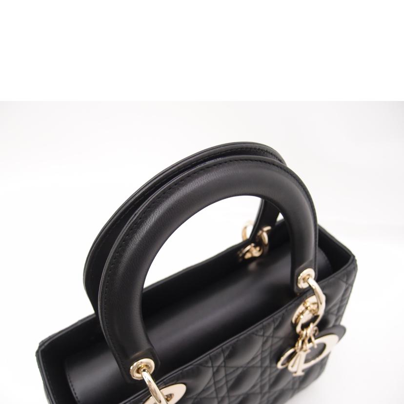 ChristianDior クリスチャンディオール ハンドバック ショルダーバッグ 斜め掛け 肩掛け ゴールド金具 レディース/レディディオールハンド/ミディアム/カナージュラムスキン/M0565ONGE//MA0***/SAランク/69