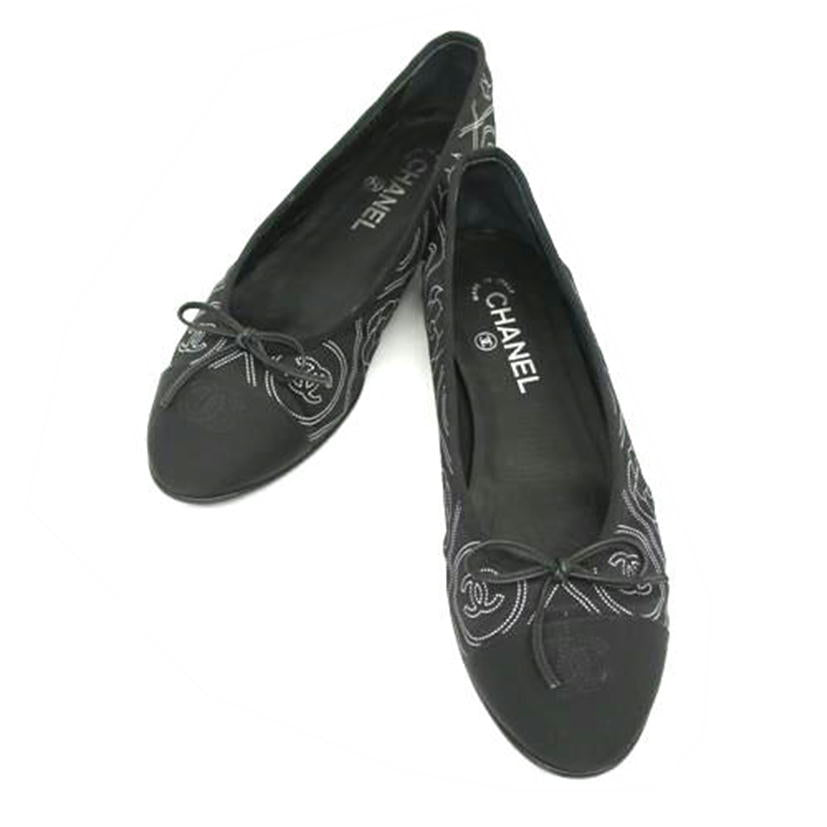 CHANEL シャネル/カメリアフラットパンプス/ブラック/G02819//ABランク/05