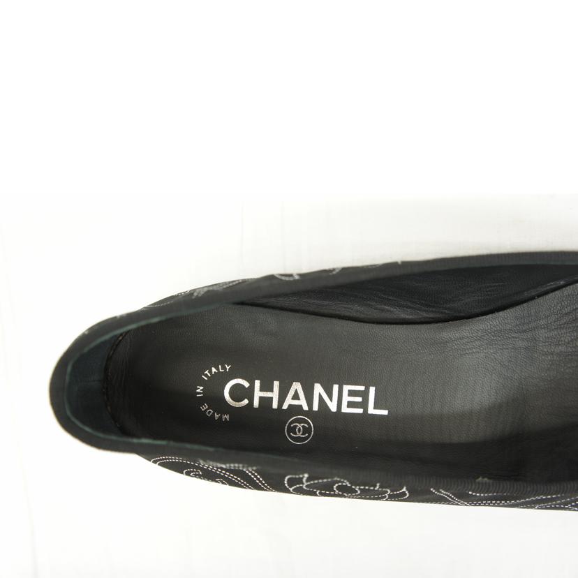 CHANEL シャネル/カメリアフラットパンプス/ブラック/G02819//ABランク/05