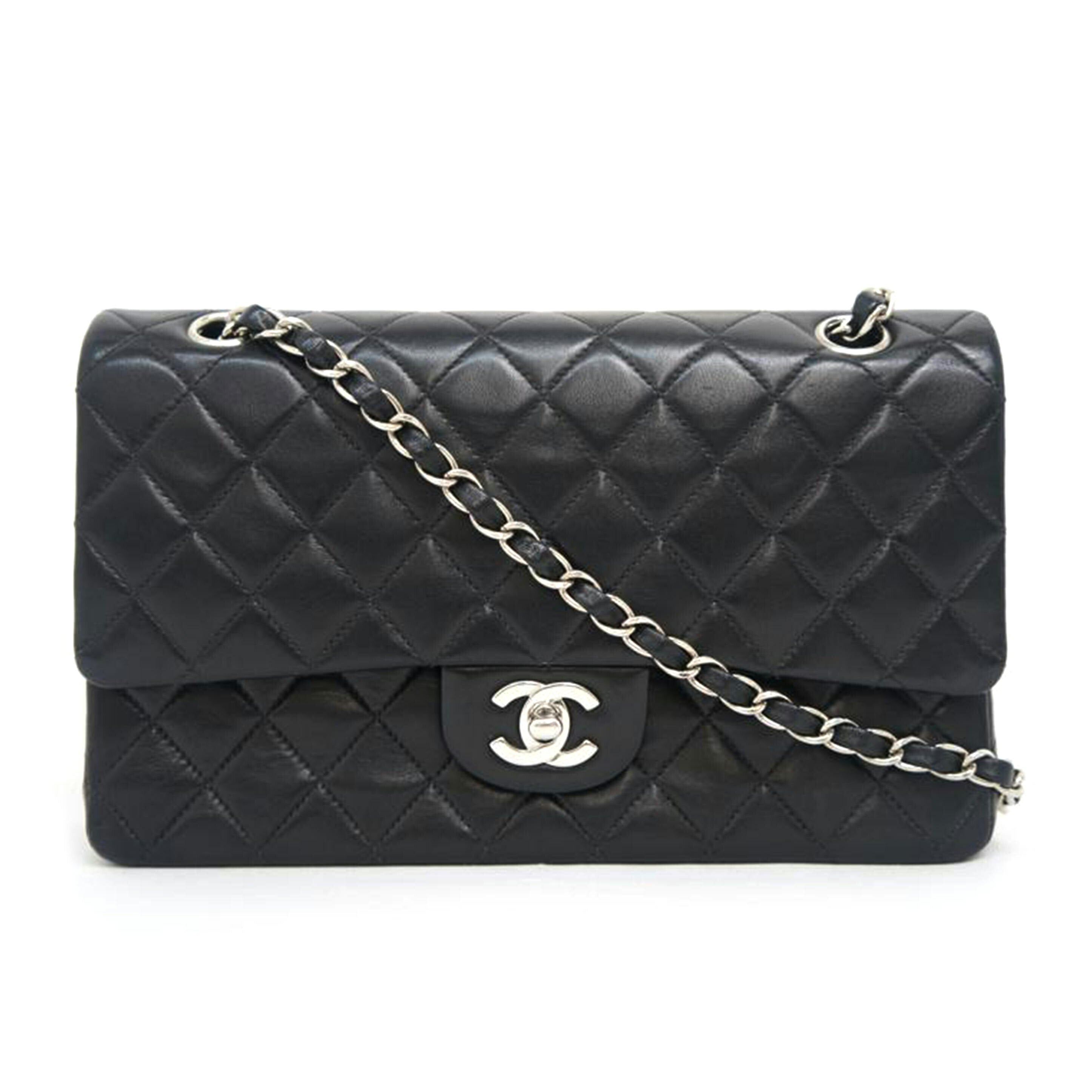 CHANEL シャネル/マトラッセ/Wフラップチェーンショルダー/黒/SV金具/A01112//7136737/Aランク/09