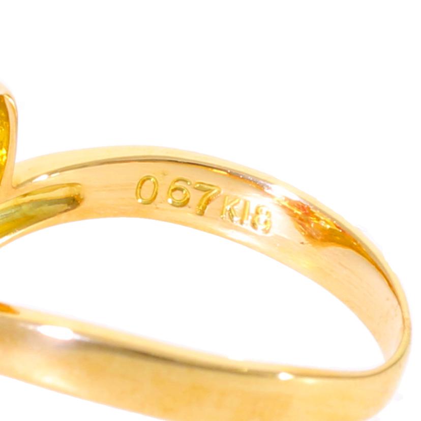 / K18ルビーダイヤリング0.67/D0.10ct//Aランク/63