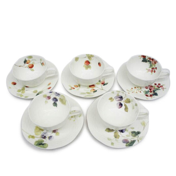 NARUMI ナルミ/ルーシーガーデン ティーコーヒー兼用カップ&ソーサー5客セット/96010-23067P//SAランク/05