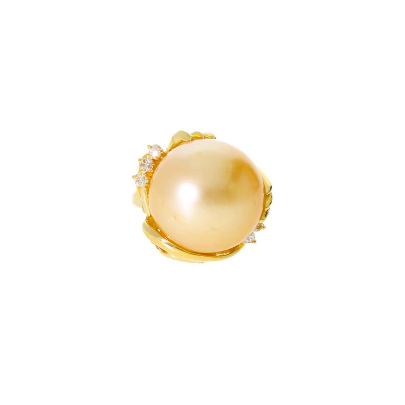 /◎ K18パール ダイヤリング0.10ct//Aランク/75