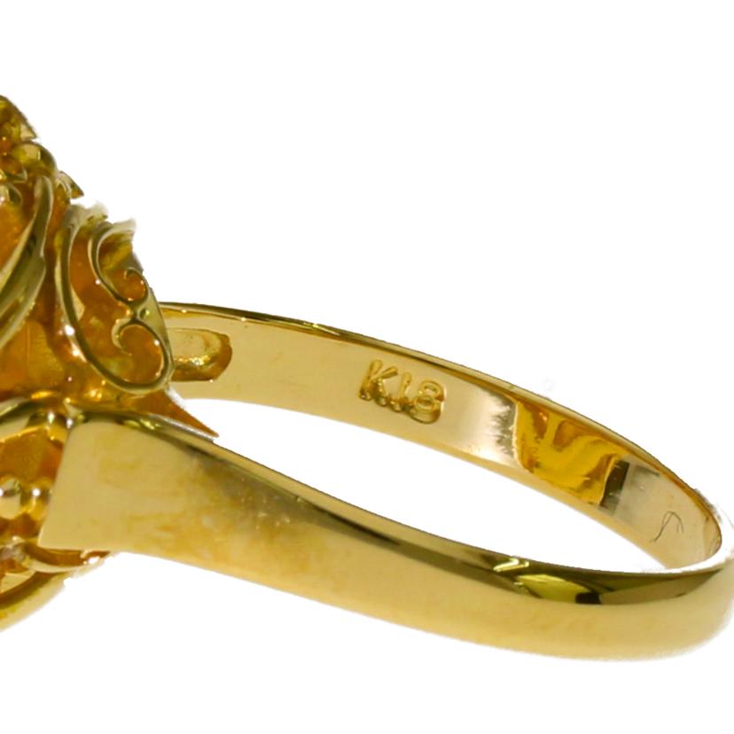 /◎ K18パール ダイヤリング0.10ct//Aランク/75