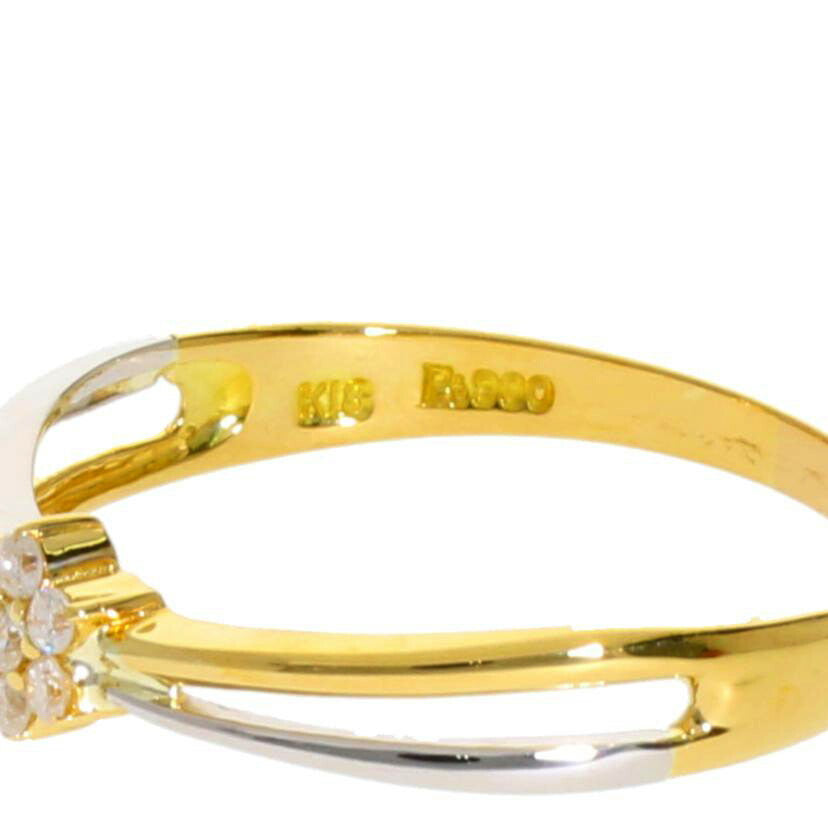 / K18PT900ダイヤリング0.10ct//Aランク/78