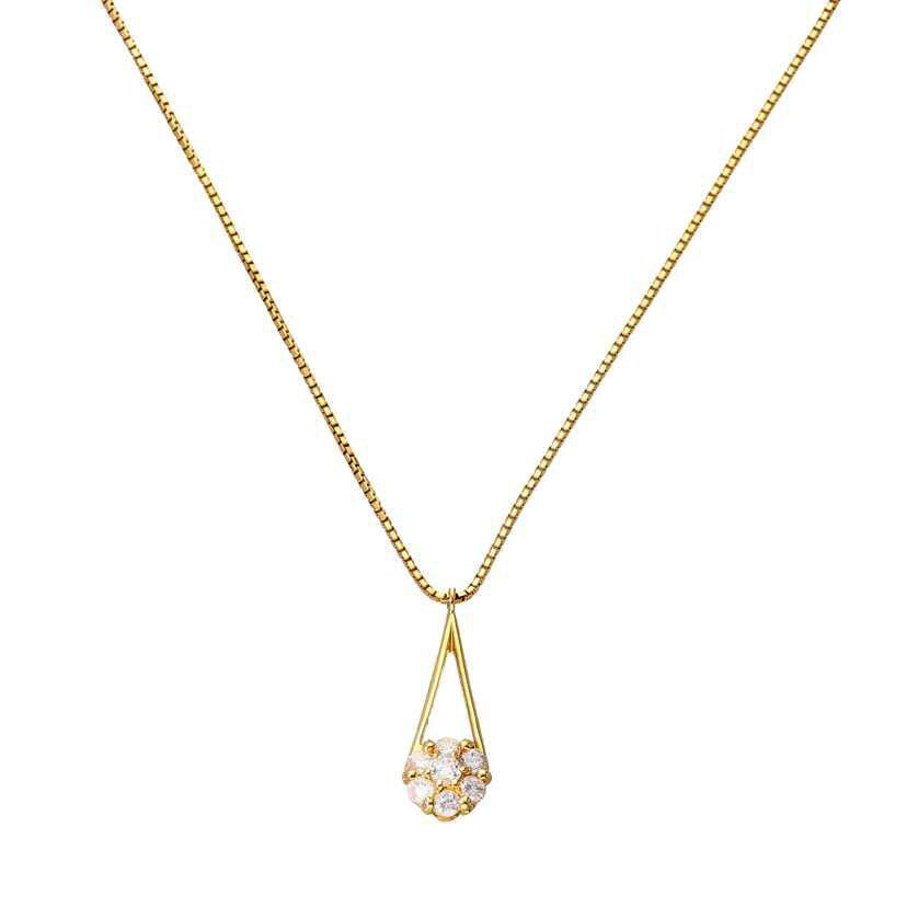 / K18ダイヤネックレス0.20ct//Aランク/63