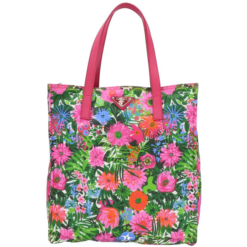 PRADA プラダ/フラワープリントナイロントート/BN2851//Bランク/75