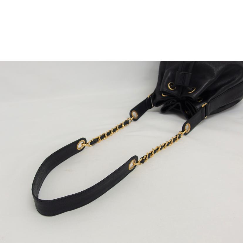 CHANEL シャネル/キャビアスキン/巾着ショルダーバッグ/ブラック//2478093/ABランク/04