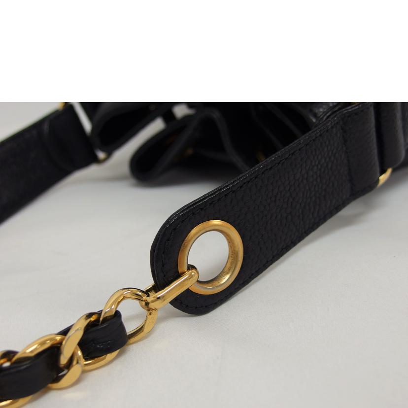 CHANEL シャネル/キャビアスキン/巾着ショルダーバッグ/ブラック//2478093/ABランク/04