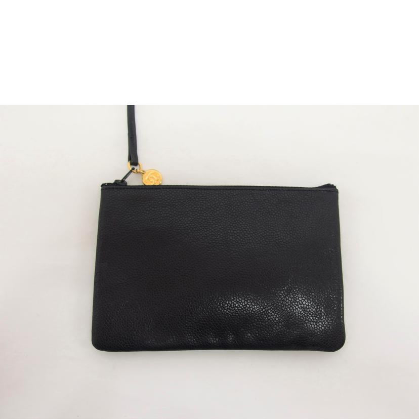 CHANEL シャネル/キャビアスキン/巾着ショルダーバッグ/ブラック//2478093/ABランク/04