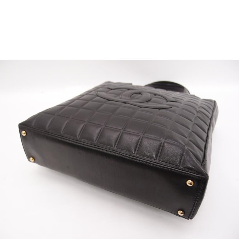 CHANEL シャネル ハンド ショルダー 肩掛け 黒 レザー/チョコバーココマークCCトート/ブラック//6915156/ABランク/69
