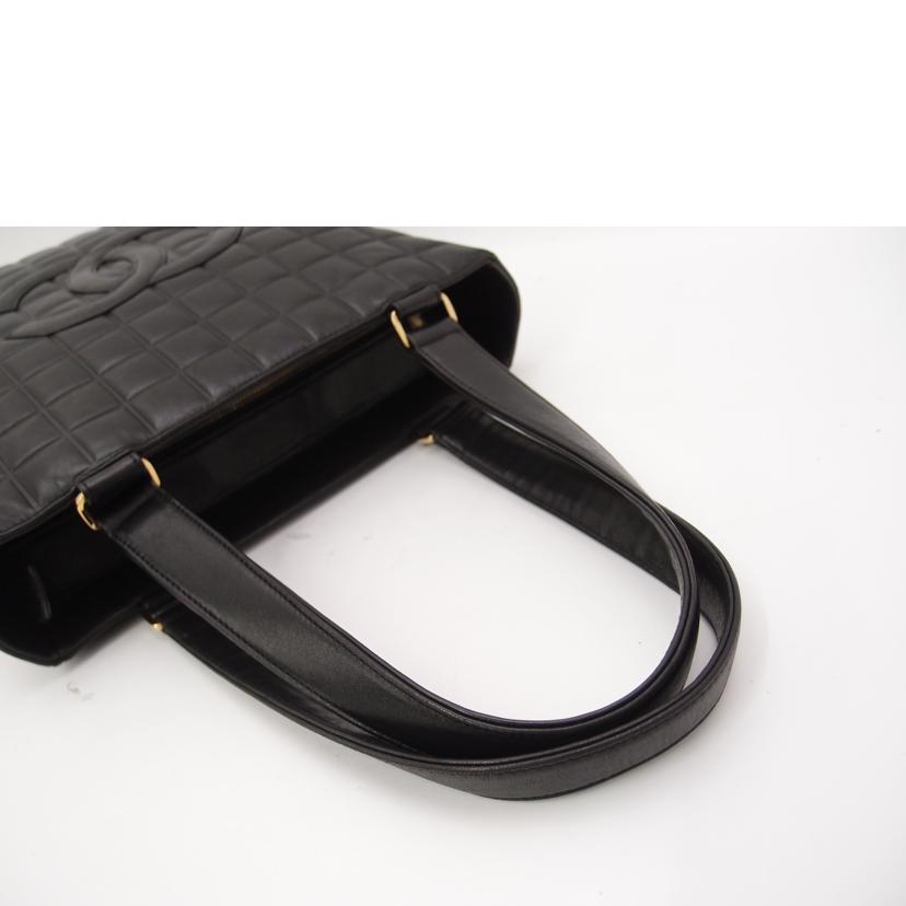 CHANEL シャネル ハンド ショルダー 肩掛け 黒 レザー/チョコバーココマークCCトート/ブラック//6915156/ABランク/69