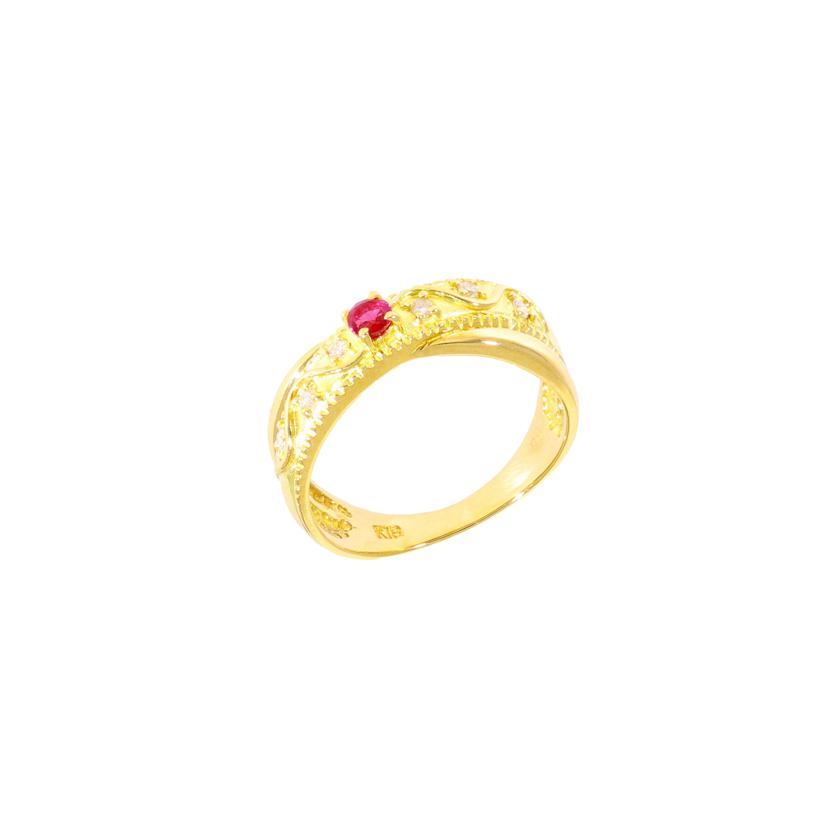 / K18ルビーリング//Aランク/63