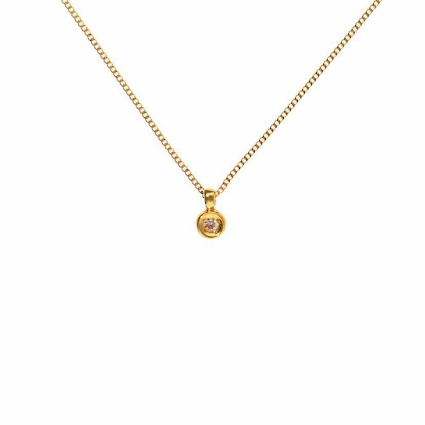 K18/K18ダイヤネックレス0.05/40cm/2.0//0.05/Aランク/75