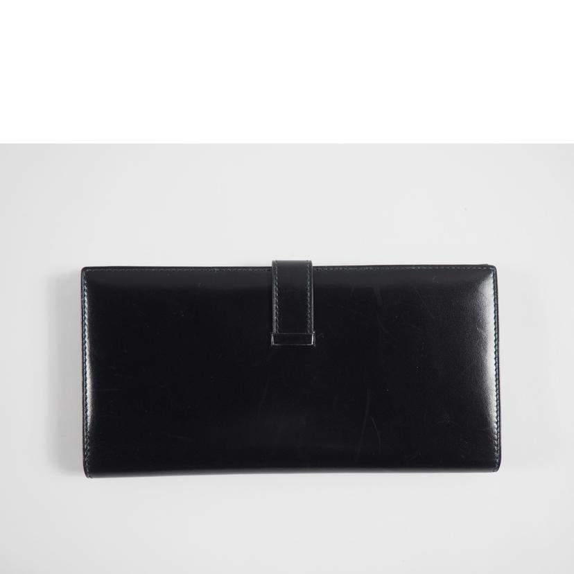 HERMES エルメス/長財布/ベアン ボックスカーフ/黒xゴールド/〇U刻印 //Bランク/79