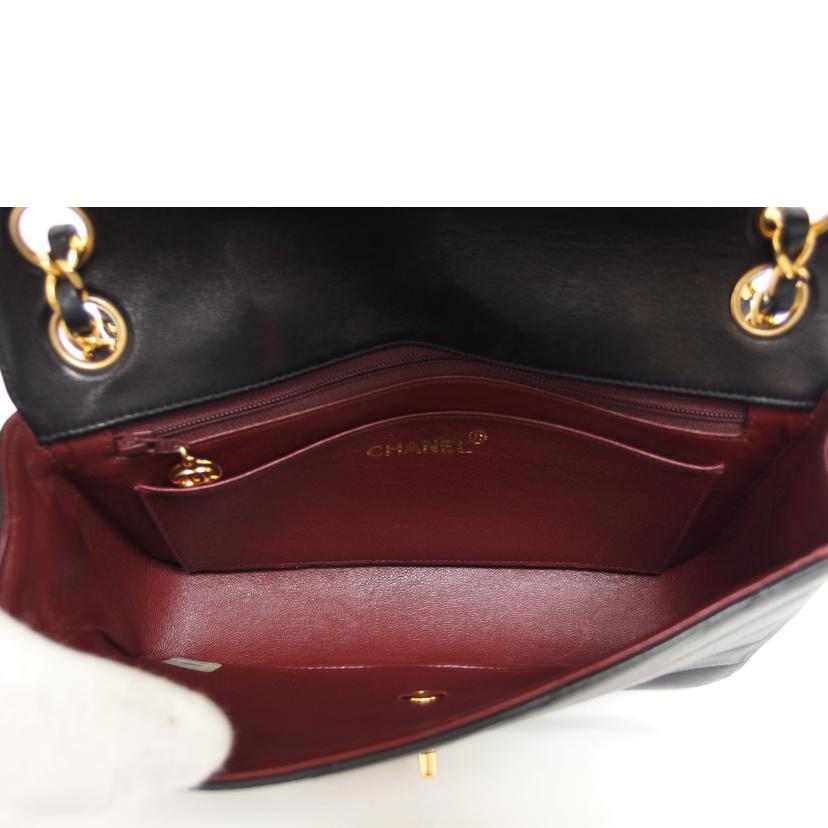 CHANEL シャネル/ラムスキン/Wチェーンショルダーバッグ/ブラック//0028631/ABランク/04