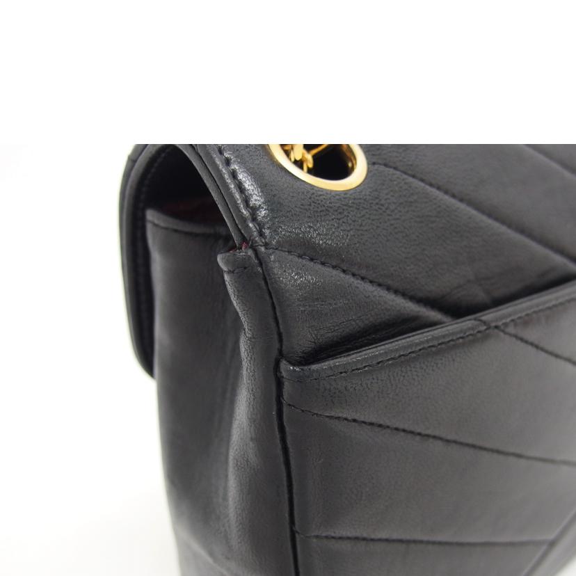 CHANEL シャネル/ラムスキン/Wチェーンショルダーバッグ/ブラック//0028631/ABランク/04