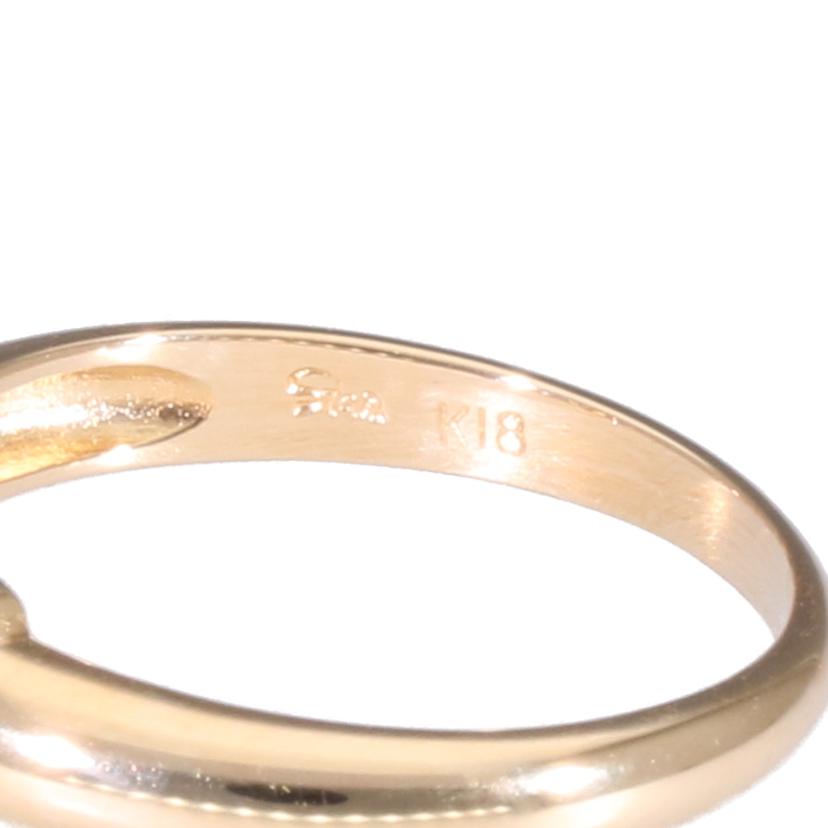 /STAR JEWELRY K18パールダイヤリング0.06ct//Aランク/71