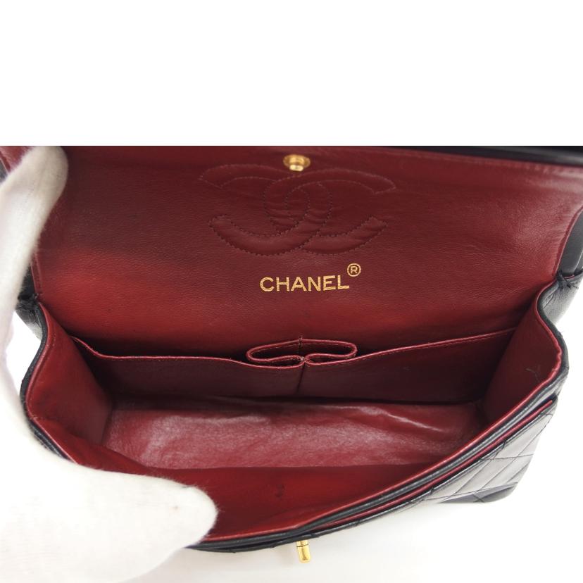 CHANEL シャネル/マトラッセWフラップ/チェーンショルダーバッグ/ラムスキン/ブラック//0635092/ABランク/04