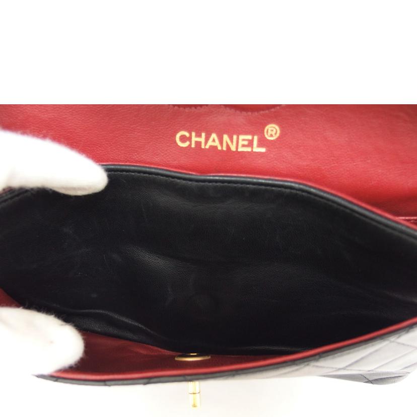 CHANEL シャネル/マトラッセWフラップ/チェーンショルダーバッグ/ラムスキン/ブラック//0635092/ABランク/04