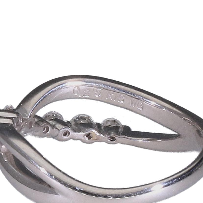 / K18WGダイヤリング0.25ct//Aランク/88