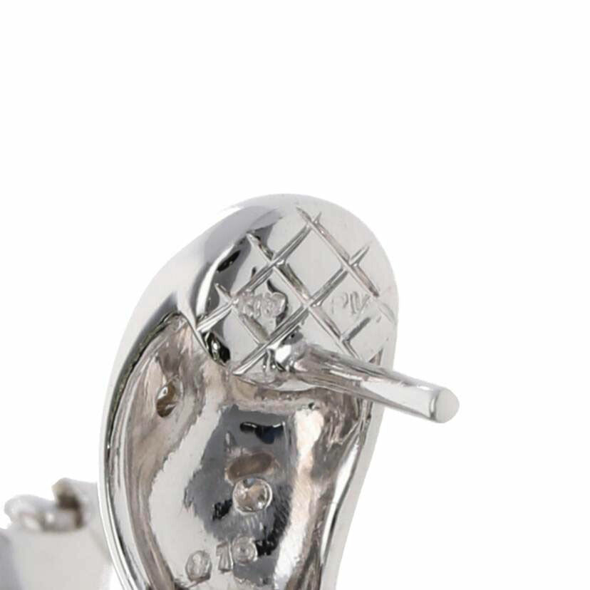 ポンテヴェキオ/PV K18WGダイヤピアス//Aランク/75