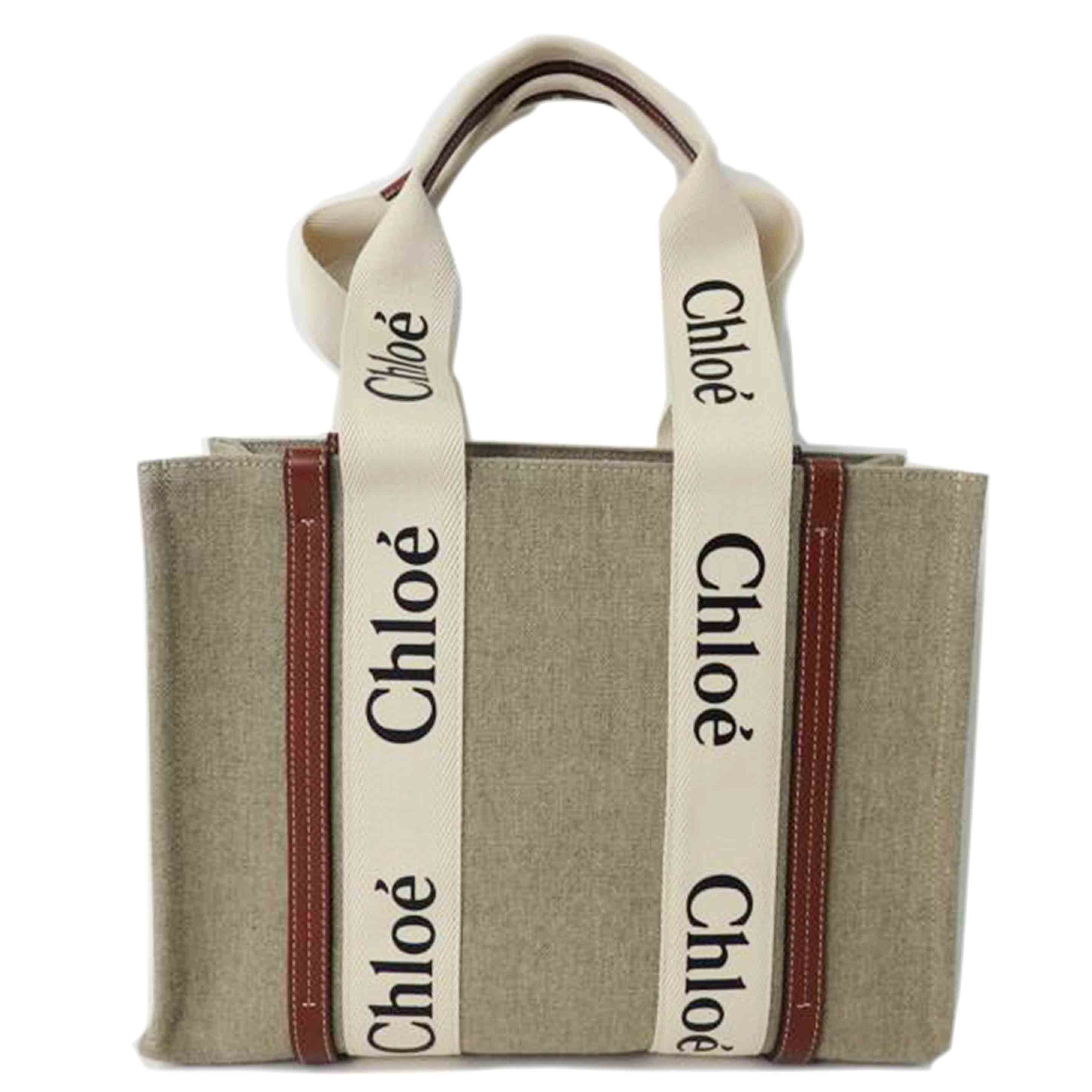 Chloe クロエ/ウッディミディアムトートバッグ/キャンバス/CHC22AS383//042*****/SAランク/84