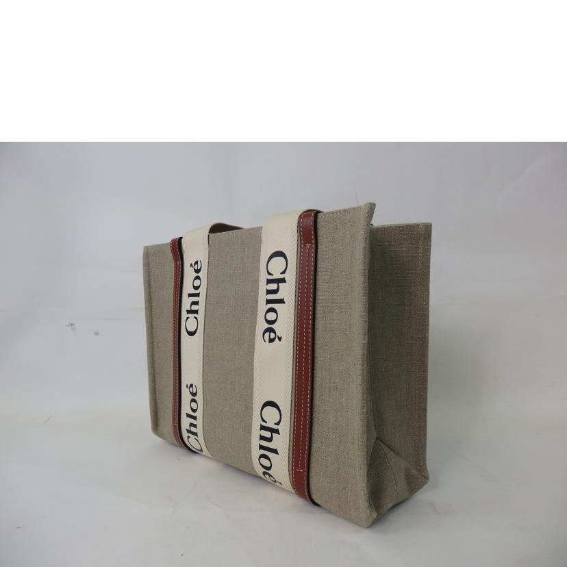 Chloe クロエ/ウッディミディアムトートバッグ/キャンバス/CHC22AS383//042*****/SAランク/84