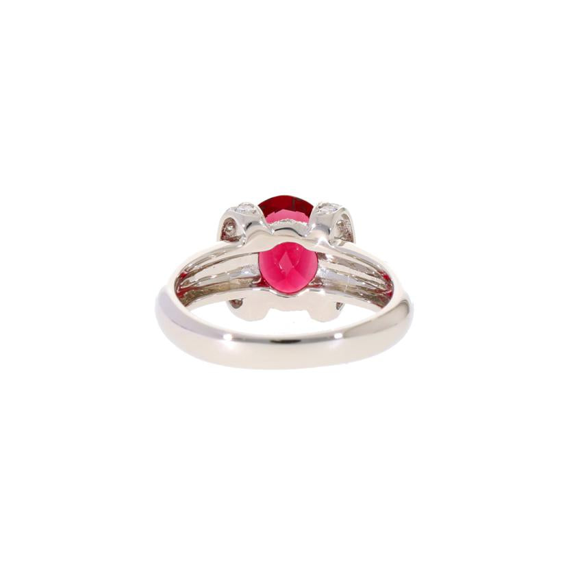 / ◎Pt900ロードライトガーネットダイヤリング2.51/D0.26ct//Aランク/75