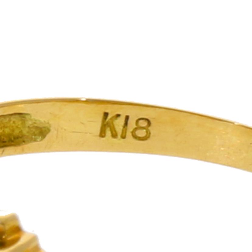 K18/K18パールダイヤリング#8.5/1.6//Aランク/75