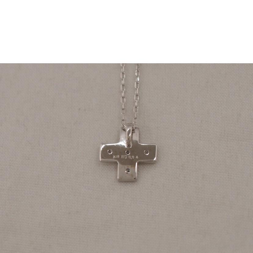 /K18WGダイヤネックレス0.04ct//ABランク/76