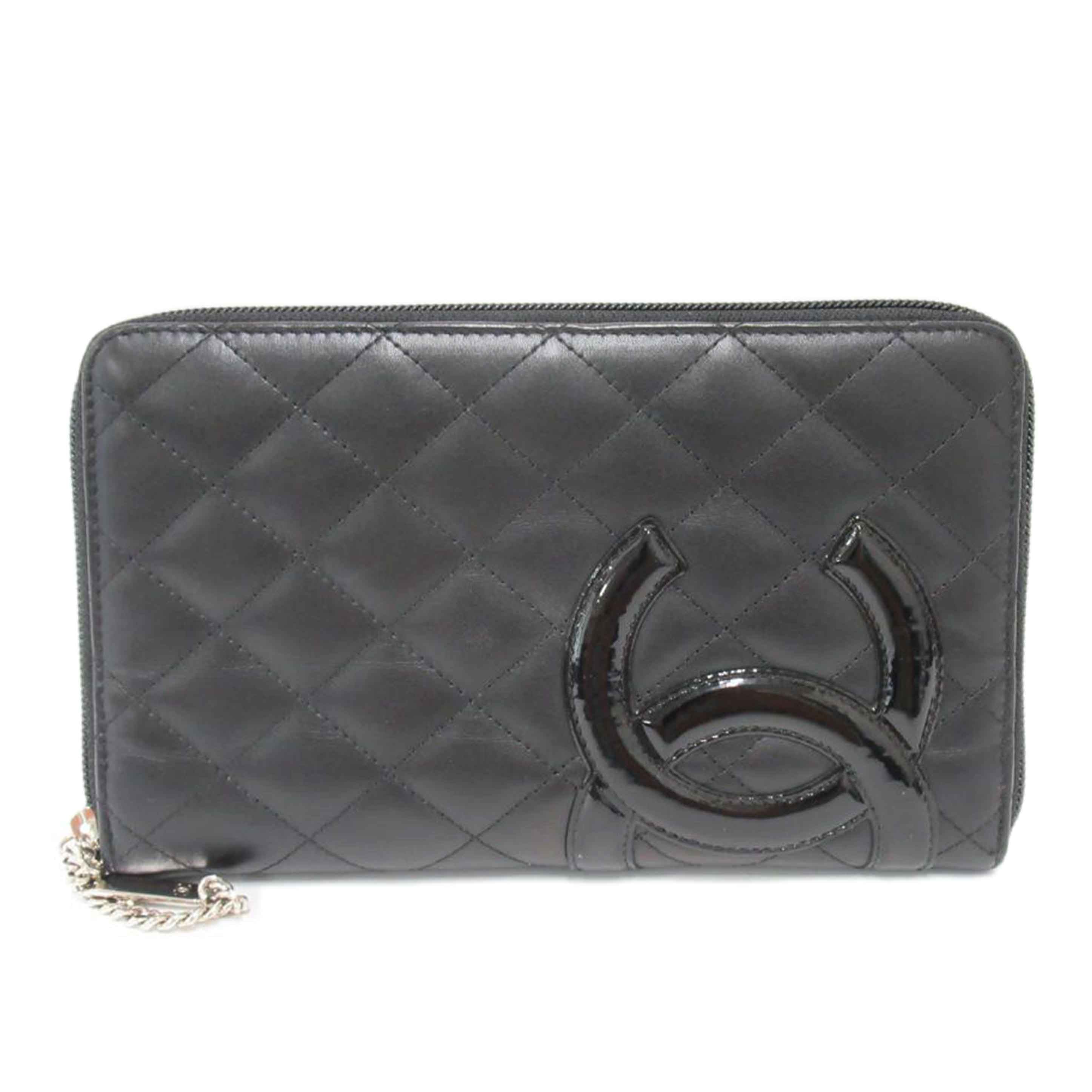 CHANEL/ラウンドジップ長財布/カンボンライン//15539844/Bランク/63