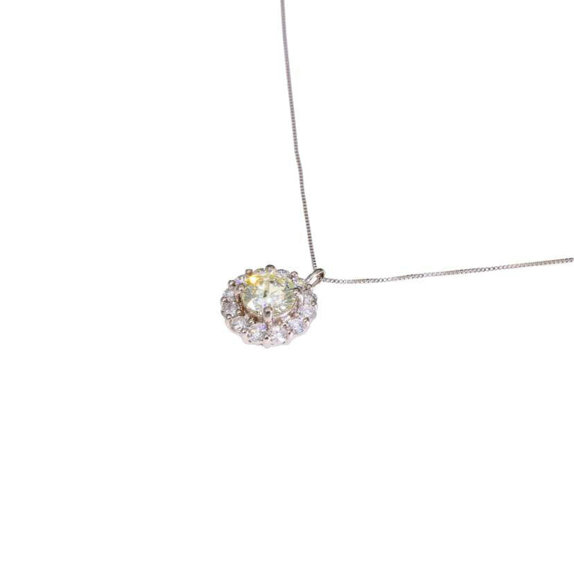 / ◎ Pt900/850ダイヤネックレス1.027/0.58ct//Aランク/75