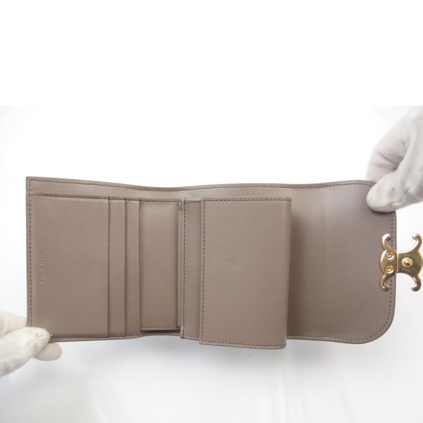 CELINE セリーヌ/トリオンフスモールフラップウォレット/ペブル/10D783BZG.10BL//S・T******/ABランク/83