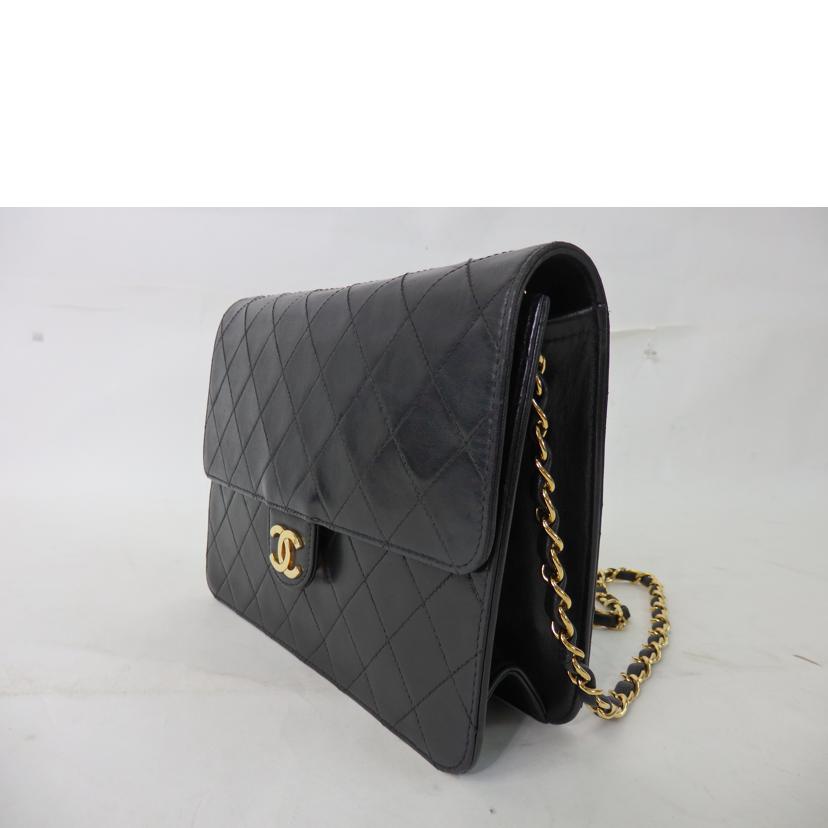 CHANEL シャネル/ココマークシングルフラップチェーンショルダーバッグ/プッシュロック/黒/ゴールド金具//518****/Bランク/84