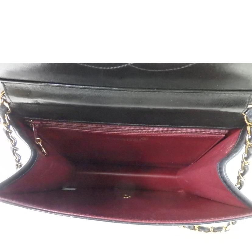CHANEL シャネル/ココマークシングルフラップチェーンショルダーバッグ/プッシュロック/黒/ゴールド金具//518****/Bランク/84