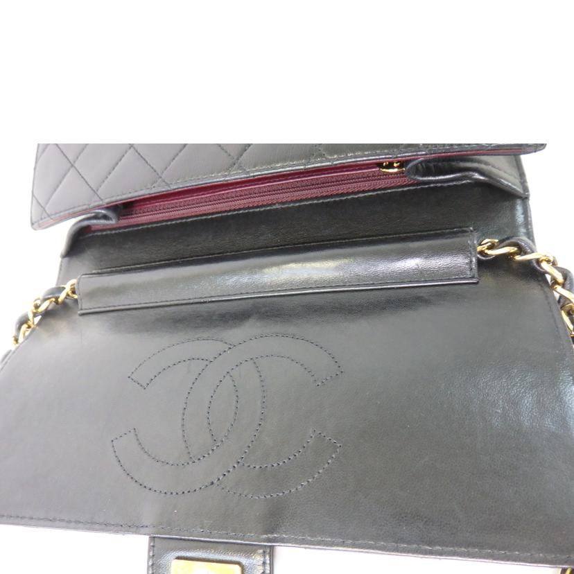 CHANEL シャネル/ココマークシングルフラップチェーンショルダーバッグ/プッシュロック/黒/ゴールド金具//518****/Bランク/84