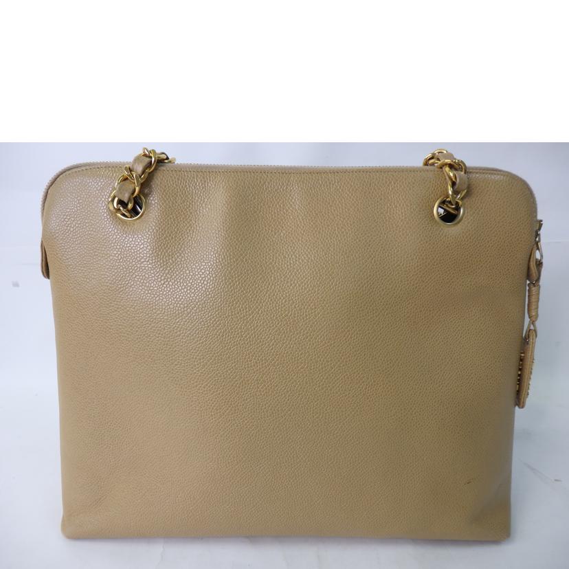CHANEL シャネル/ココマークチェーンハンドバッグ/ベージュ/ゴールド金具//361****/Bランク/84