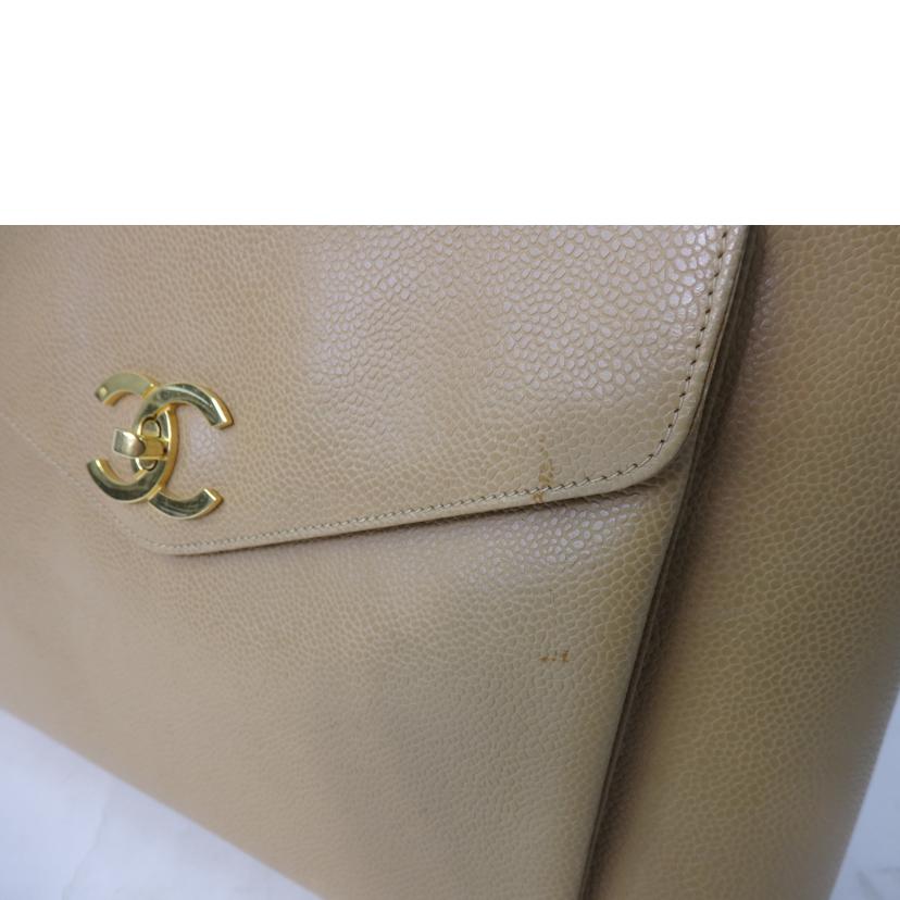 CHANEL シャネル/ココマークチェーンハンドバッグ/ベージュ/ゴールド金具//361****/Bランク/84