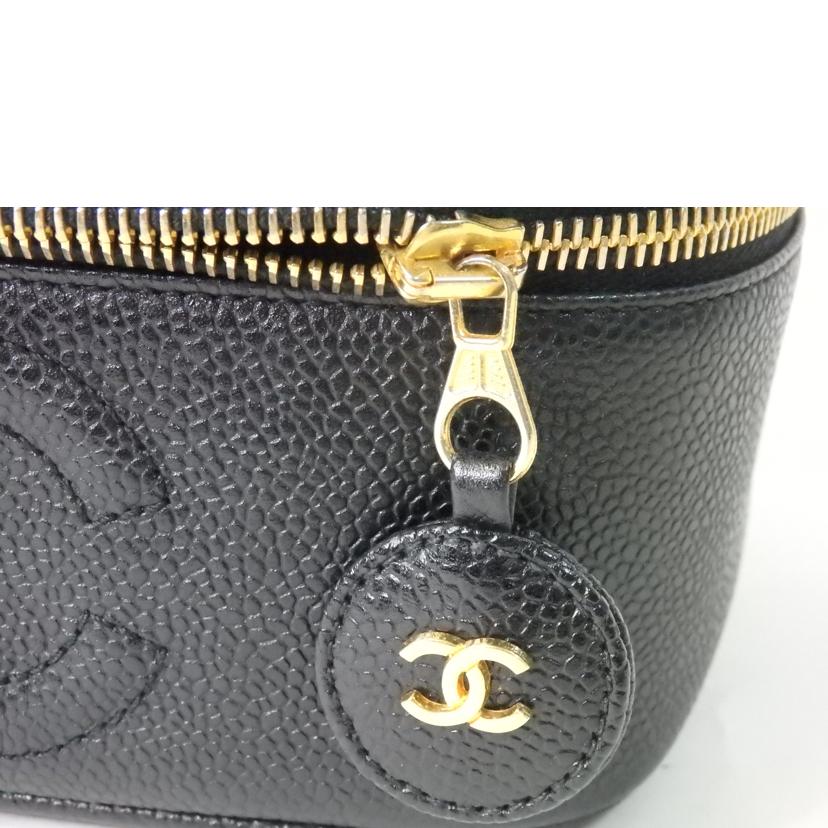 CHANEL シャネル/ココマーク/バニティバッグ/キャビアスキン/黒/ゴールド金具/A01997//332****/Aランク/84