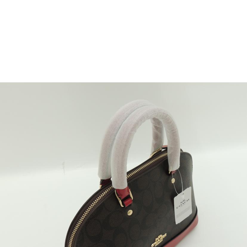 COACH コーチ ショルダー付 斜め掛け 肩掛け 茶 赤 レディース プレゼント 小さめ バック/シグネチャーミニシエラサッチェル2wayハンド/レッド/F27583//L1723/Sランク/69