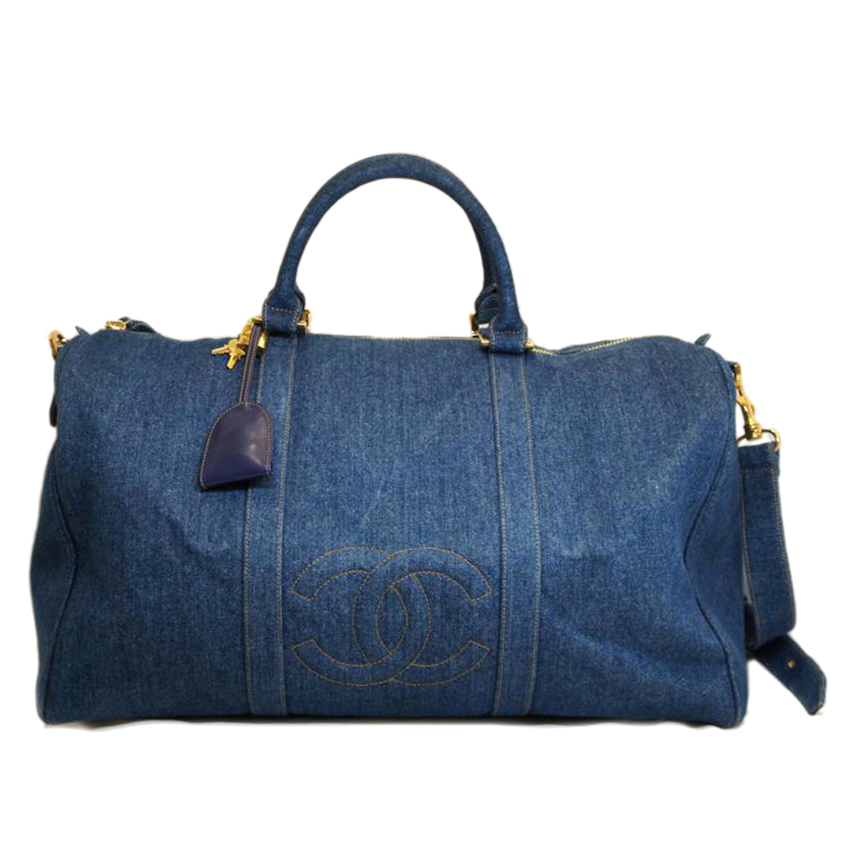 CHANEL シャネル/ビンテージデニム地2wayボストンG金具/【貴重】【レア】//4762831/Aランク/92