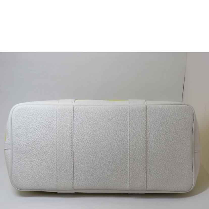 HERMES エルメス/ガーデンパーティPM/バイカラー白×黄/トワルオフィシエ//TK □R刻印/ABランク/90