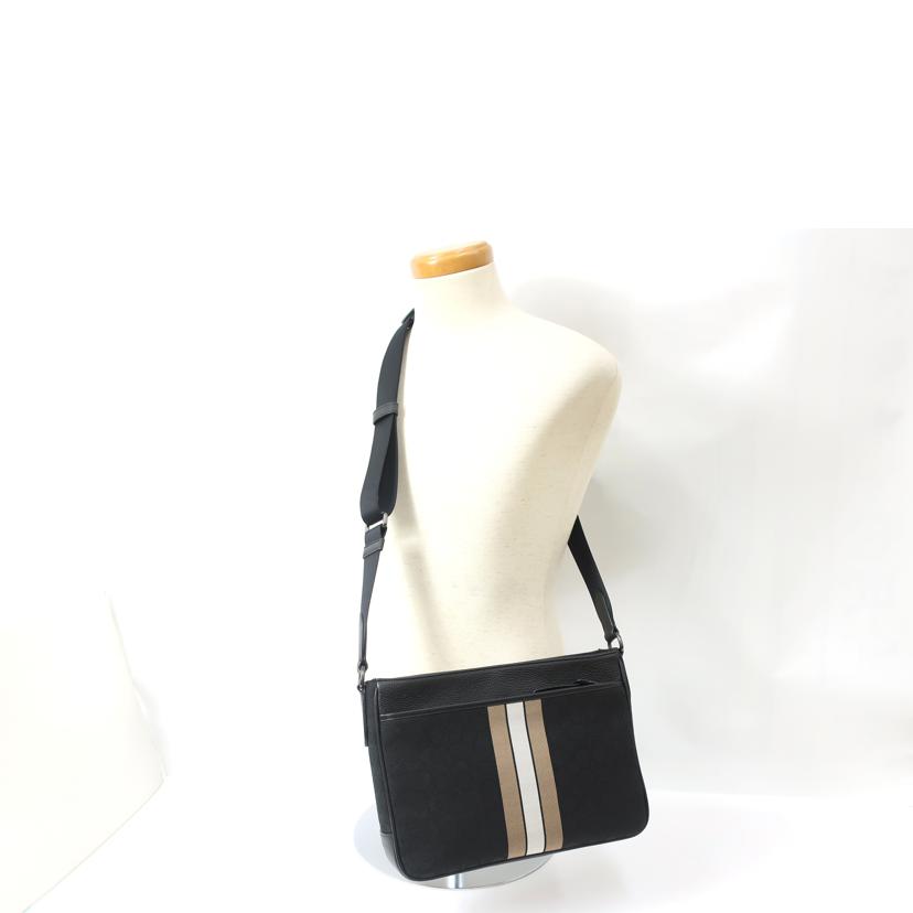 COACH コーチ/トンプソン シグネチャー ジャガード ショルダーバッグ ブラック系/C5291//Aランク/65