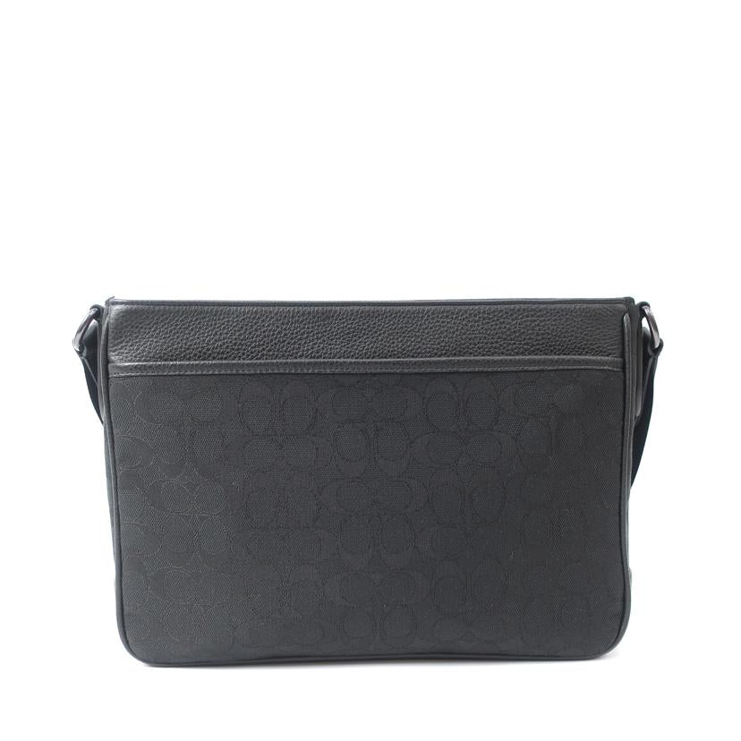 COACH コーチ/トンプソン シグネチャー ジャガード ショルダーバッグ ブラック系/C5291//Aランク/65