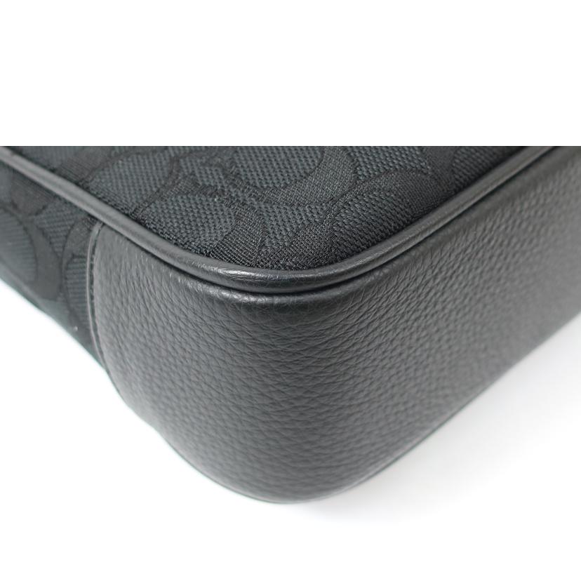 COACH コーチ/トンプソン シグネチャー ジャガード ショルダーバッグ ブラック系/C5291//Aランク/65