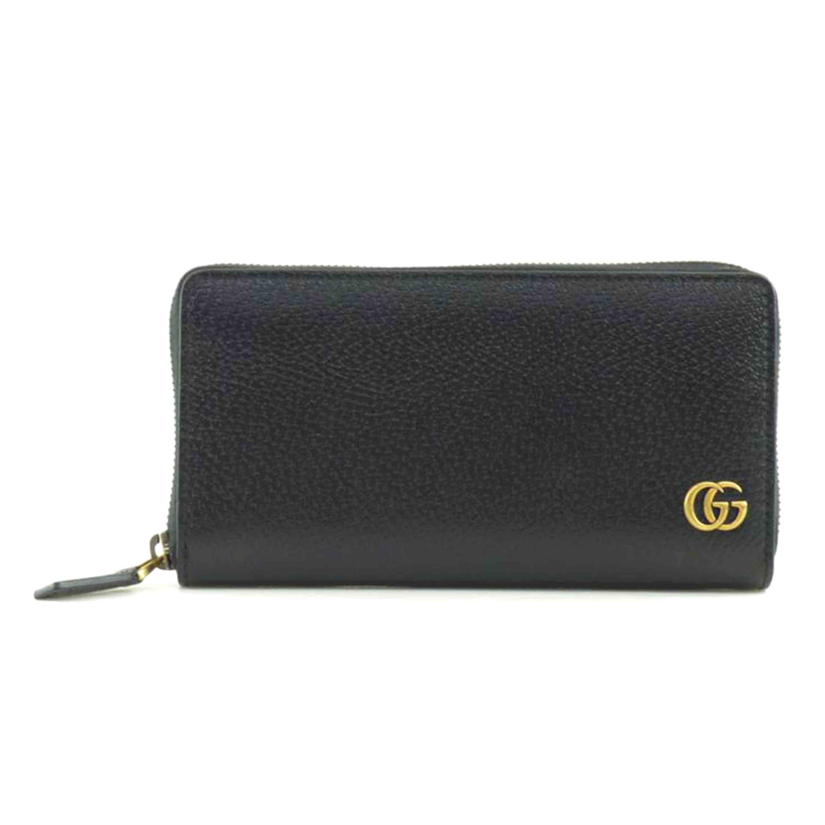 GUCCI グッチ/GGマーモントレザーラウンドファスナー長財布/428736//210*/Aランク/64