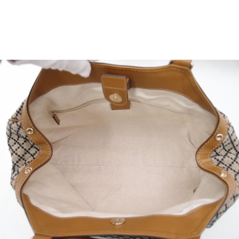 GUCCI グッチ ハンドバック トートバッグ ショルダーバッグ キャンバス 茶 黒 レディース/スーキーディアマンテトート/ベージュ/211944//200***/Aランク/69