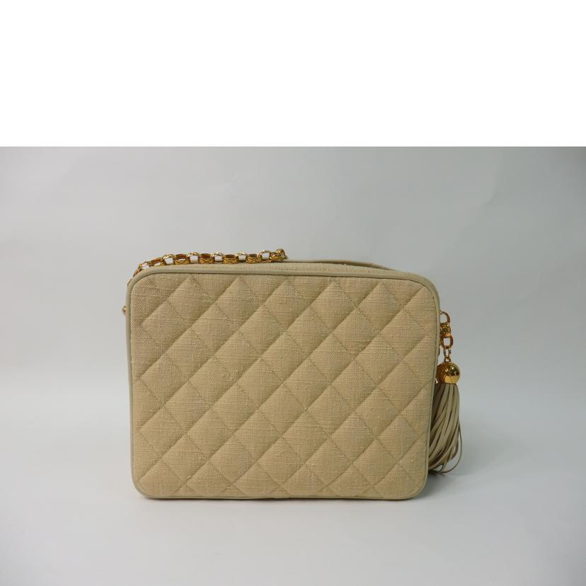 CHANEL シャネル/マトラッセフリンジチェーンショルダー/キャンバス/ベージュ//2766306/ABランク/84